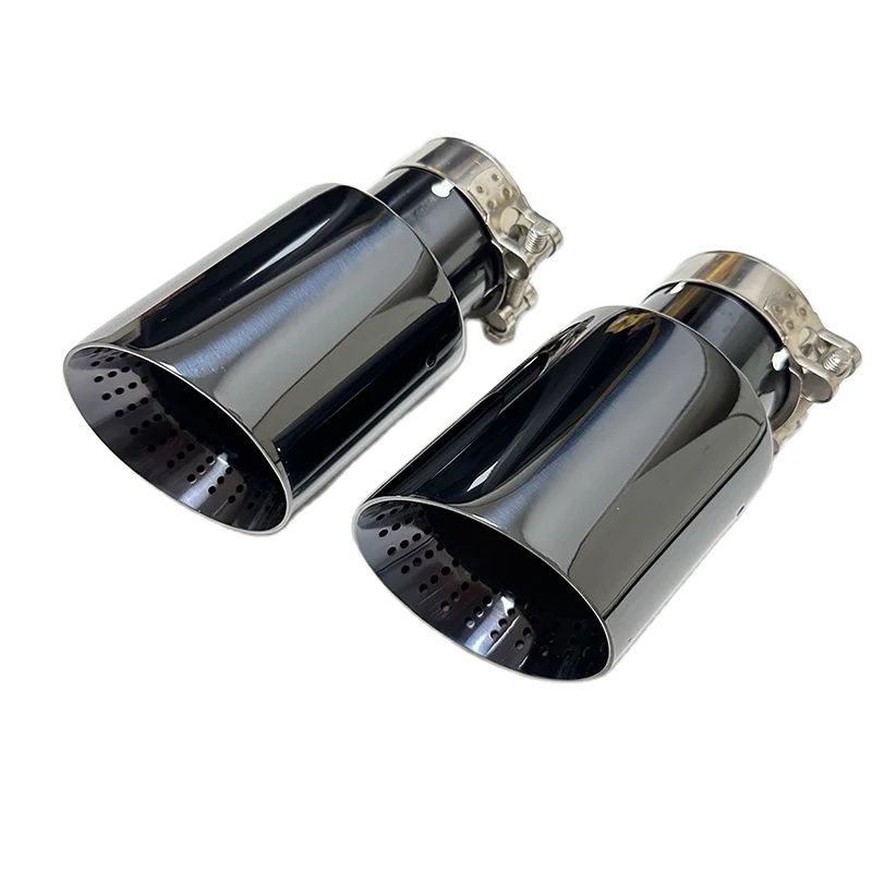 Exhaust Wrap Titanium - Uitlaatmondstuk RVS titanium zwart grote diameter