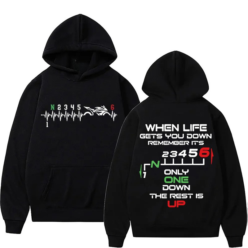 Motorcycle Gear Hoodie - 2026 Nieuwe Motorfiets Versnellingspook Hoodie Heren