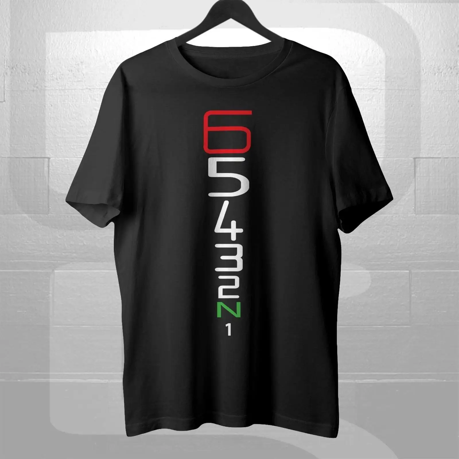 Motorcycle Gear Wash - T-shirt voor motorrijders 1N23456 Versnellingspook vintage