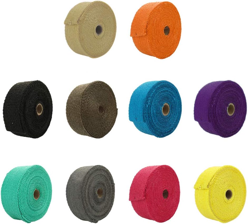 Exhaust Wrap Titanium - Hoge kwaliteit glasvezel 1M 5M 10M